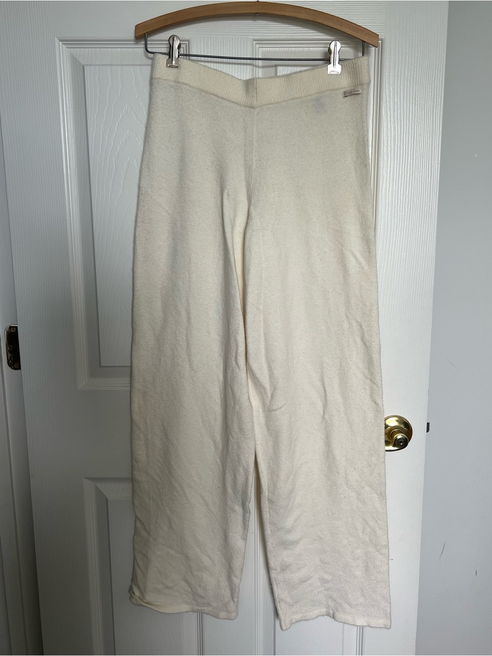 Calvin Klein Cream Wool Blend Lounge Pants